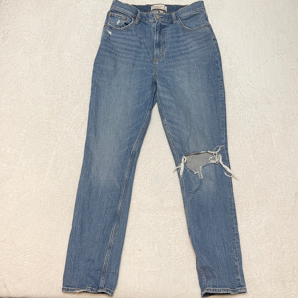 Abercrombie & Fitch the 90s Slim Straight Ultra High Rise Denim Jeans 29 8R
